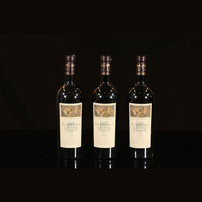 Vin - 3 bouteilles 75 cl Rouge Cahors Lagrézette Cuvée Dame d'honneur 1997 A-Dominique Perrin