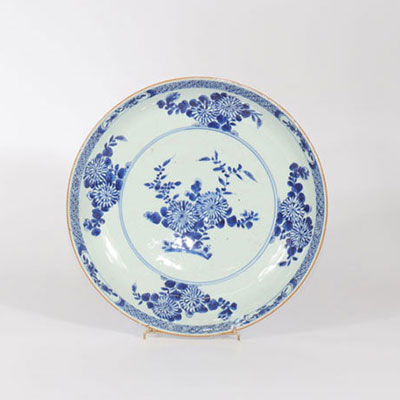 Chine plat blanc bleu 18ème