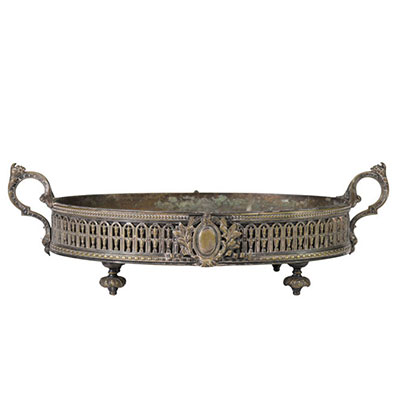 Large planter with openwork decoration signed by Cailar Bayard 