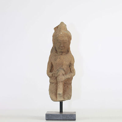 Fragment Khmer - gardien de temple - 15ème -16ème siècle - Cambodge
