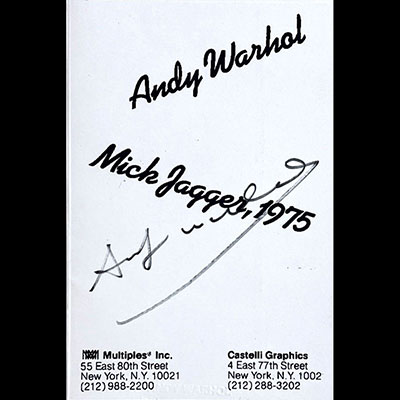 Andy Warhol. Pochette du catalogue de l'exposition 