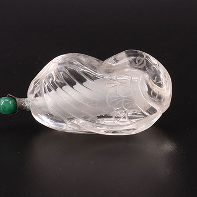 CHINA - cave crystal snuffbox - duck shaped