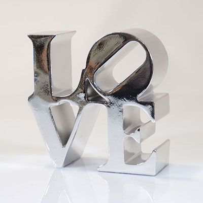 Robert Indiana (after) Love Silver, 2018 numbered Edition of 500 Studio Editions