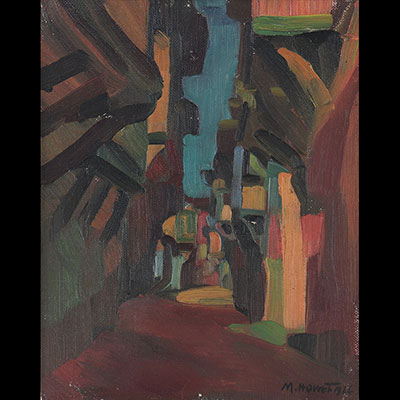 Marie HOWET (1897-1984) Rare huile sur toile orientaliste 