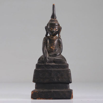Bouddha Thaïlande en bois 18ème