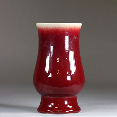 China ox blood vase Qing period