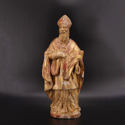 Saint Nicolas en bois polychrome 18ème 