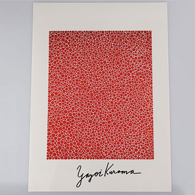 Yayoi Kusama. “Dot Accumulation”. Color photography. Signed 