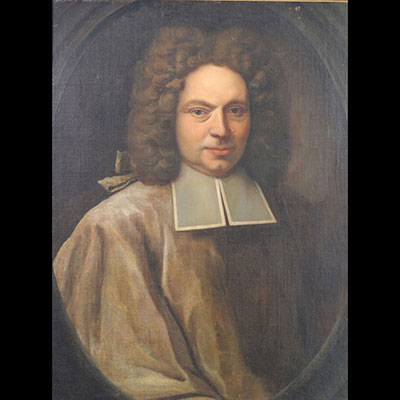 Large painting in the style of the 18th portrait of a man