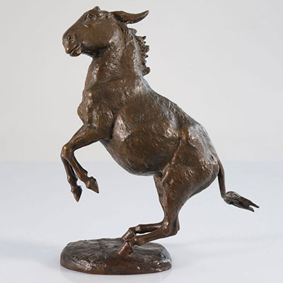 Jacques FROMENT-MEURICE (1864-1948) bronze Un âne d'élevage