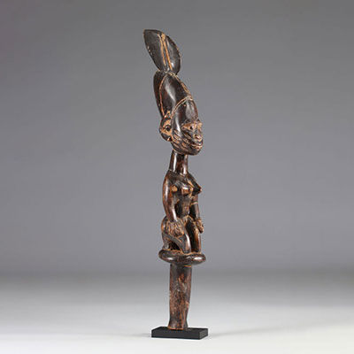 Sceptre Yoruba - belle usure et patine - mi 20ème - Collection privée Belgique Nigeria