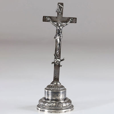 Christ on the cross in silver