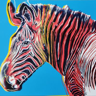 Andy WARHOL (USA, 1928-1987)-Zebra, 1983. -Endangered Species. Screenprint in colours, 1983, signed