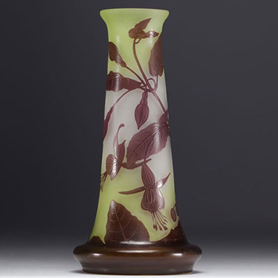 Émile GALLÉ (1846-1904) - Vase with Fuschias