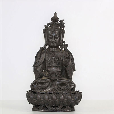 Chine Bouddha en bronze époque Ming