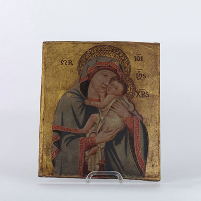 Notre Dame de Grâce de Cambrai Eléousa peinture (icone) sur bois 17ème