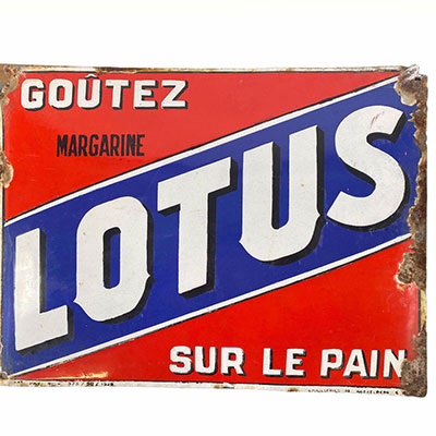 Lotus enamel plate 1928