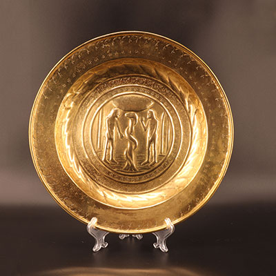 Offering plate decoration of Adam and Eve 17th