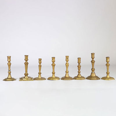 Lot of candlesticks (8) 17 / 18th
