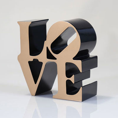 Robert Indiana (after) Love Gold and Black, 2018 numbered Edition of 500 Studio Editions