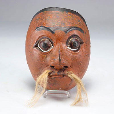 Indonesia mask in polychrome wood