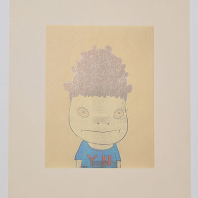 Yoshitomo NARA (JP, 1959)Y.N Self-portrait, 2002. in the style of to,-print offset, signed in the plate