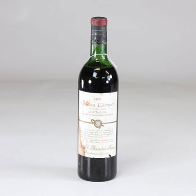 1 bouteille - 75cl vin rouge - chateau l'arrosée 1971