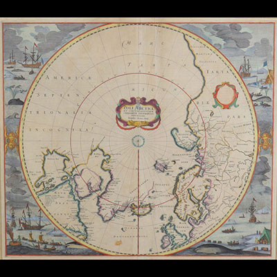 Carte du Pôle arctique