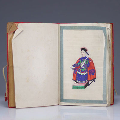 Livre comportant dessins divers provenant de Canton, Chine du XIXe siècle