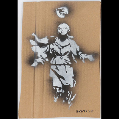 BANKSY (D'après) - Dismaland’s Peinture au pochoir sur carton Edition limitée Livré avec le billet d'entrée et le plan de Dismaland Park