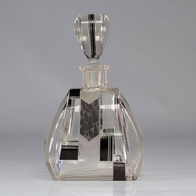 Art Deco crystal decanter with 
