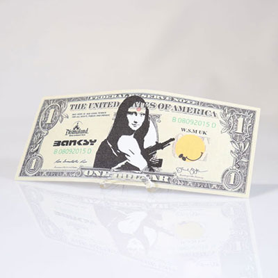 Banksy x Dismaland Screen-printed dollar bill 