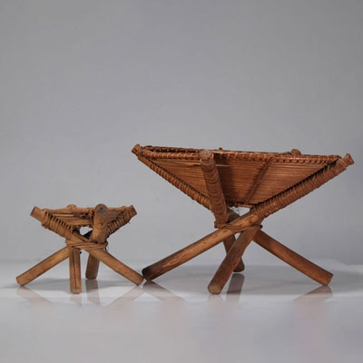 Set of 2 Zandé stools