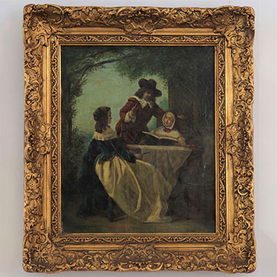 Edouard Jean Conrad HAMMAN (1819-1888) huile sur toile 