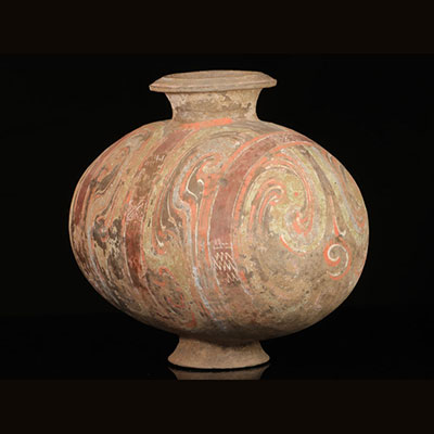 Chine - urne funéraire en terre cuite probablement époque néolithique