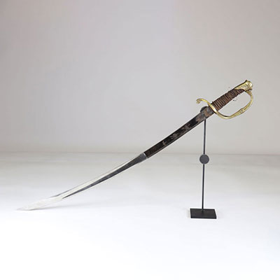 Belgian officer saber, engraved blade, 1860 + -