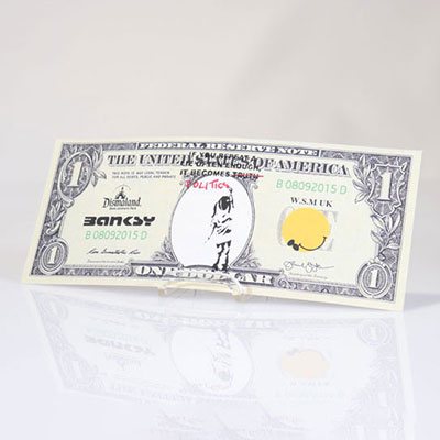 Banksy x Dismaland Billet d’un dollar sérigraphié