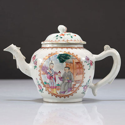 Théière en porcelaine de chine Qianlong