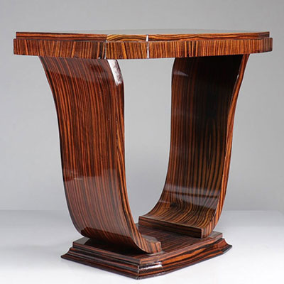 Table Art Déco en bois de Macassar