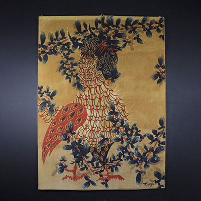 Jean LURÇAT (1892-1966) grande tapisserie représentant un coq.