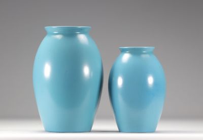 VILLEROY & BOCH Septfontaines, Vases (2) bleu claire en faïence