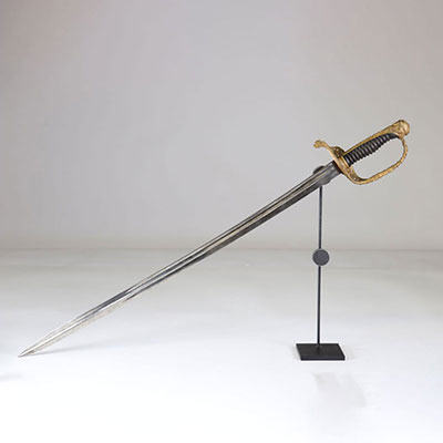 French naval officer saber, marked blade, 1880 + -