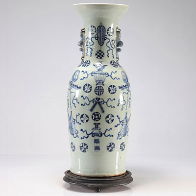 Vase en porcelaine de chine céladon XIXème