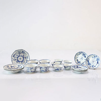 Lot of 18th century blue white porcelain