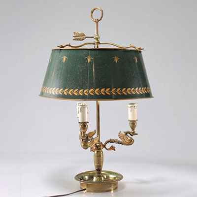 Empire style bronze hot water bottle lamp