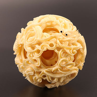 China - Carved Canton Ball 19th