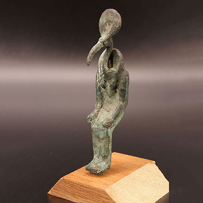 Egypte - Statuette de Thot en bronze, Basse époque c.a 664-323 av