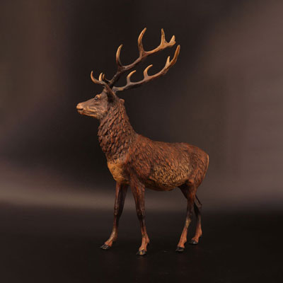 Large bronze deer from Vienna Austria and brands
