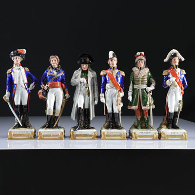 Porcelaine de Saxe Napoléon et Généraux 16pc