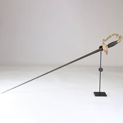 rapier sword triangular blade, France early 19th century